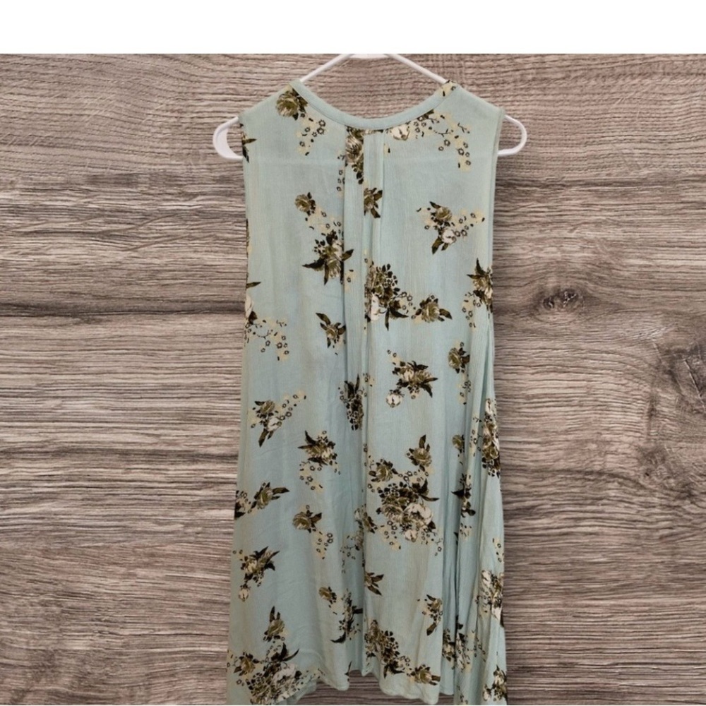 💞Price Drop! Free People Blue Green Swing Floral Tunic Short Casual Dress - MED - Picture 4 of 9